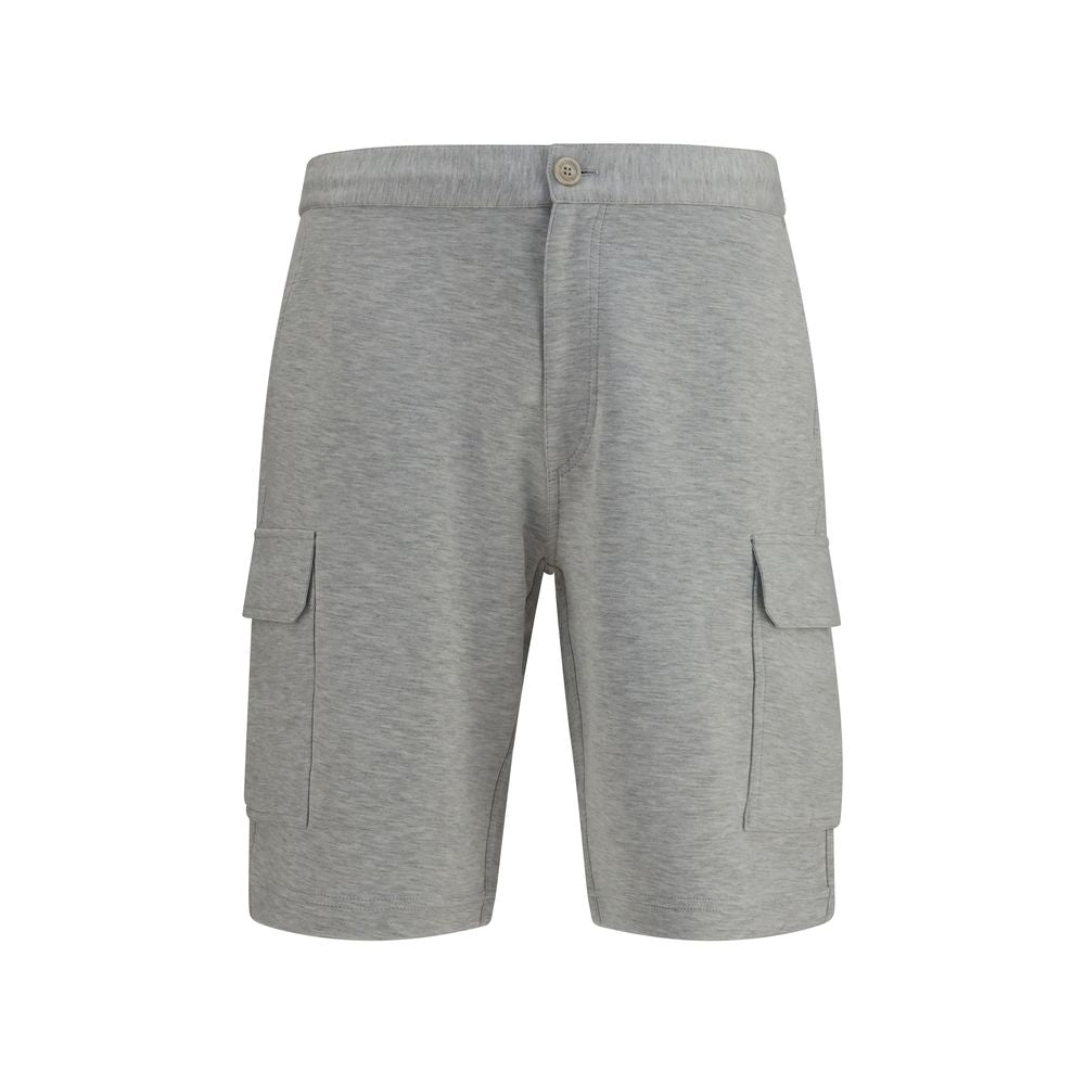 Gray Cotton Bermuda Shorts