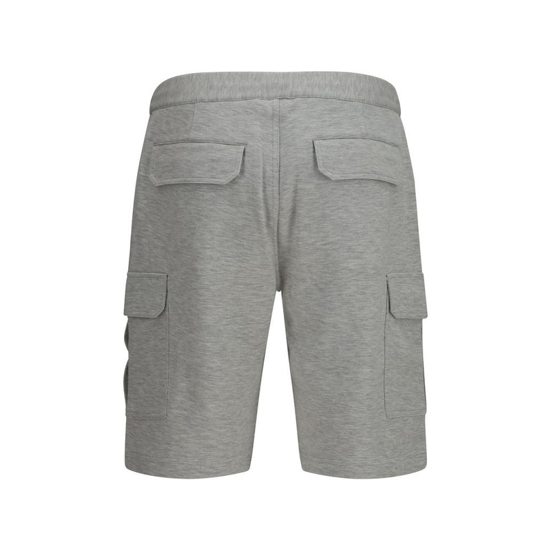 Gray Cotton Bermuda Shorts