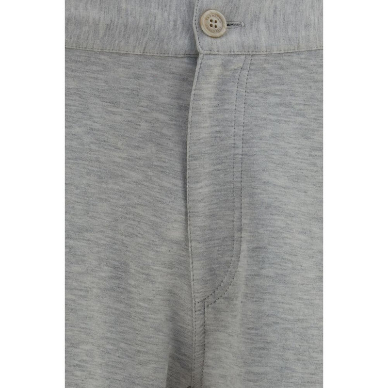 Gray Cotton Bermuda Shorts