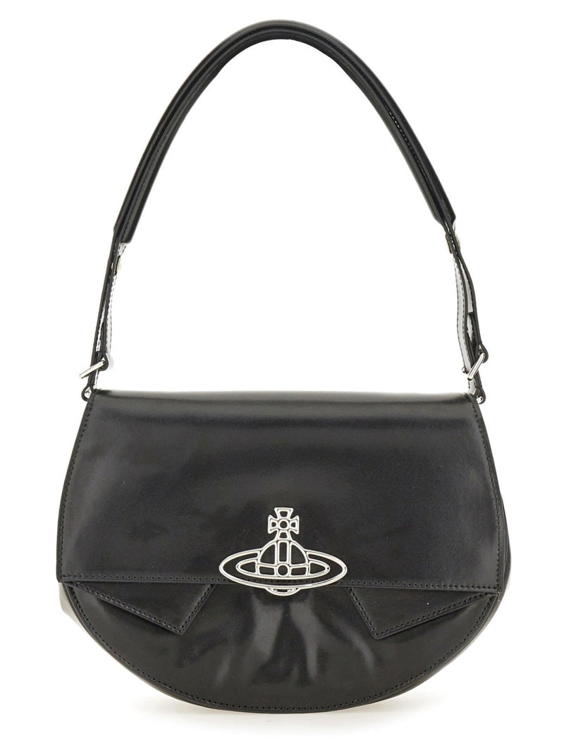 Vivienne Westwood Sadie Shoulder Bag — Black Cow Leather