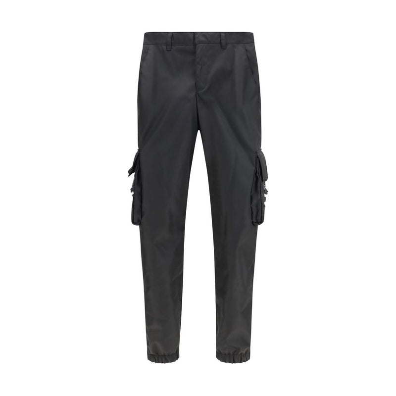 Black Polyamide Cargo Pants