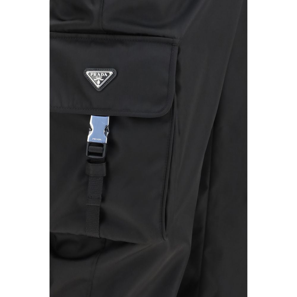 Black Polyamide Cargo Pants