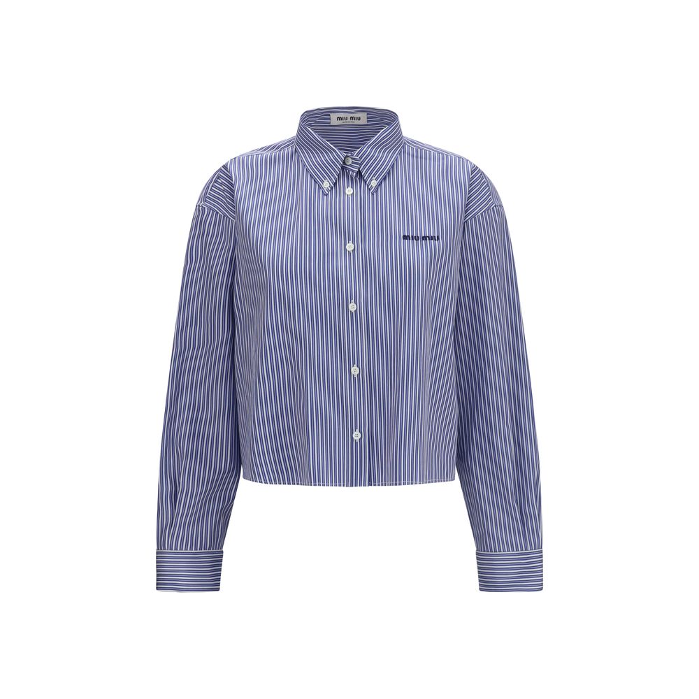 Blue Cotton Dress Shirt