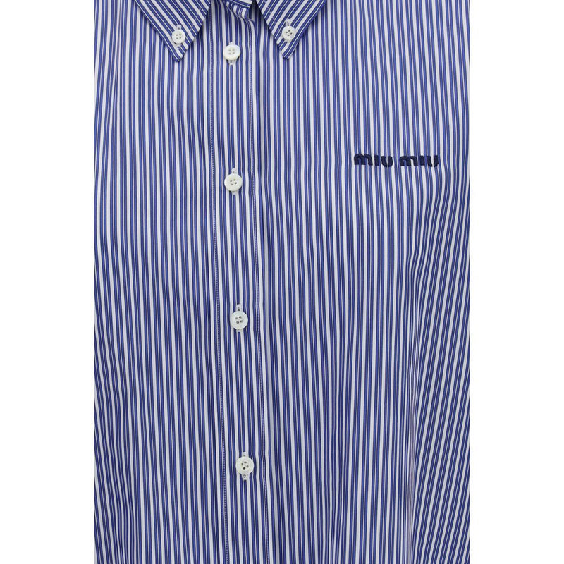 Blue Cotton Dress Shirt