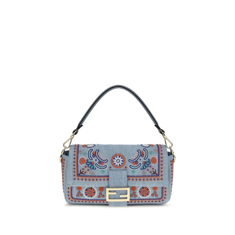 Blue Cotton Shoulder Bag