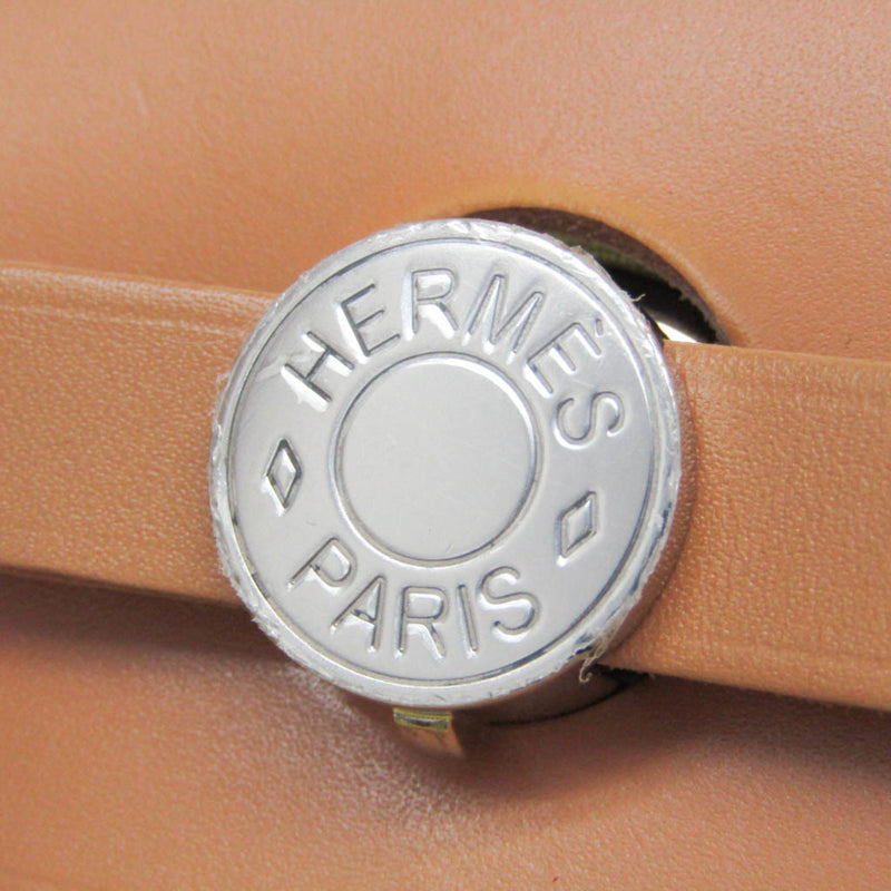 Hermes Herbag Zip Verso Leather And Toile Yellow Canvas Bag