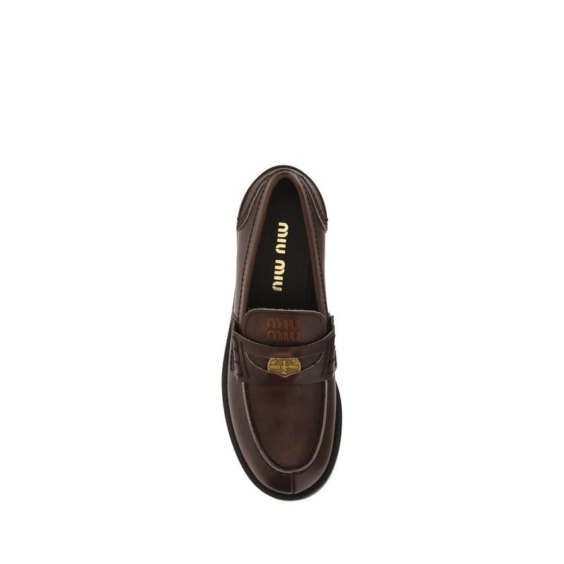 Brown Calf Leather Bos Taurus Slip-On Loafers