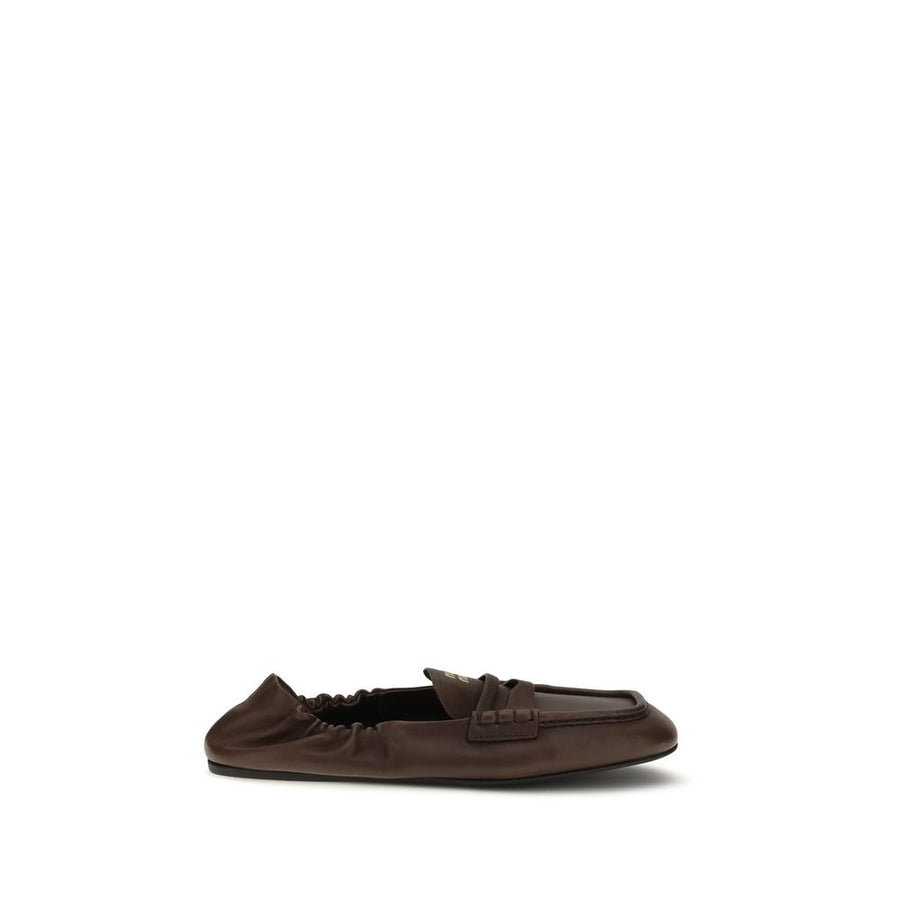 Brown Lamb Ovis Aries Slip-On Loafers