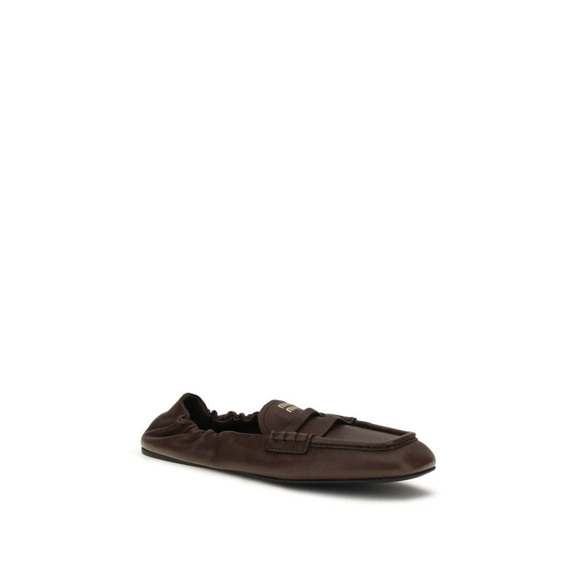 Brown Lamb Ovis Aries Slip-On Loafers