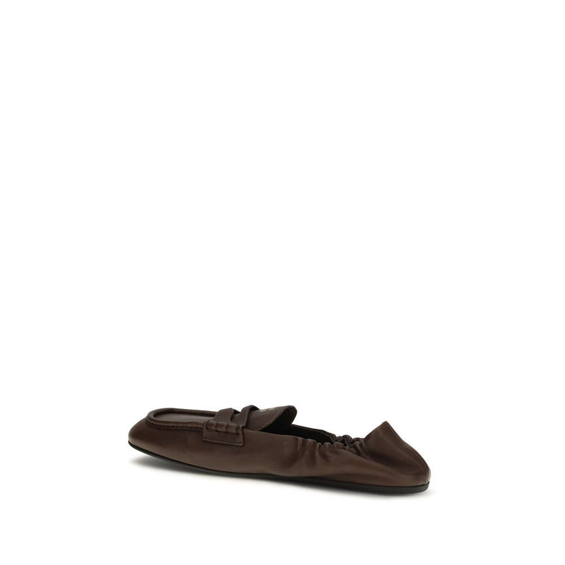 Brown Lamb Ovis Aries Slip-On Loafers