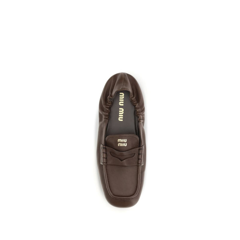Brown Lamb Ovis Aries Slip-On Loafers