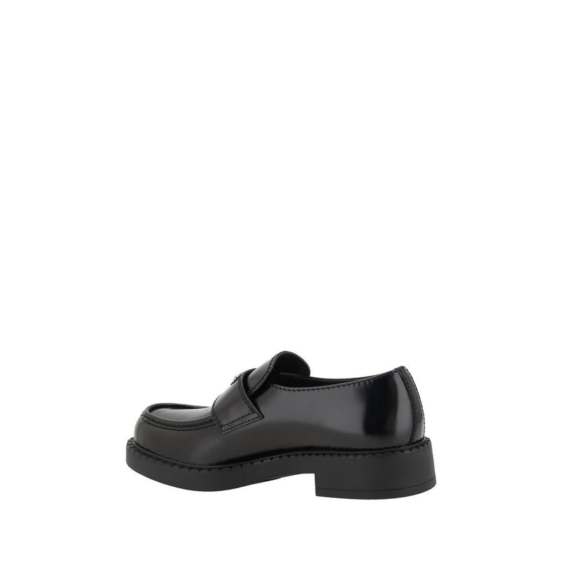 Black Calf Leather Bos Taurus Platform Loafers