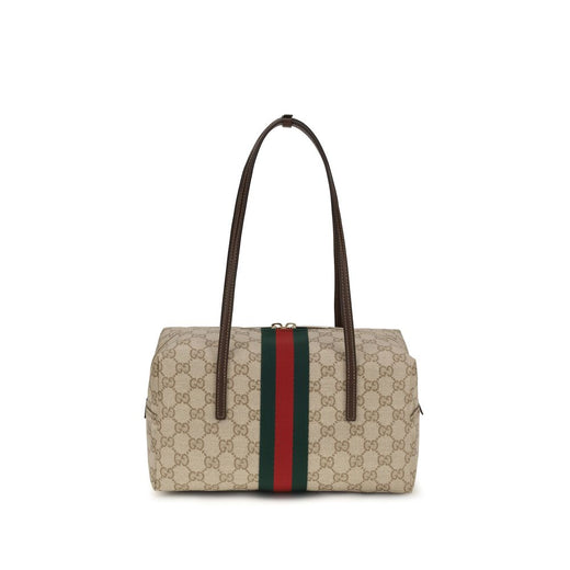 Beige Cotton Shoulder Bag