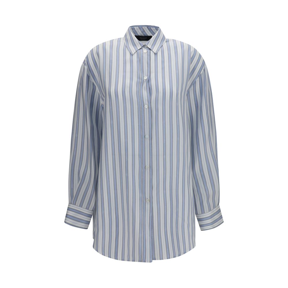Blue Silk Shirt