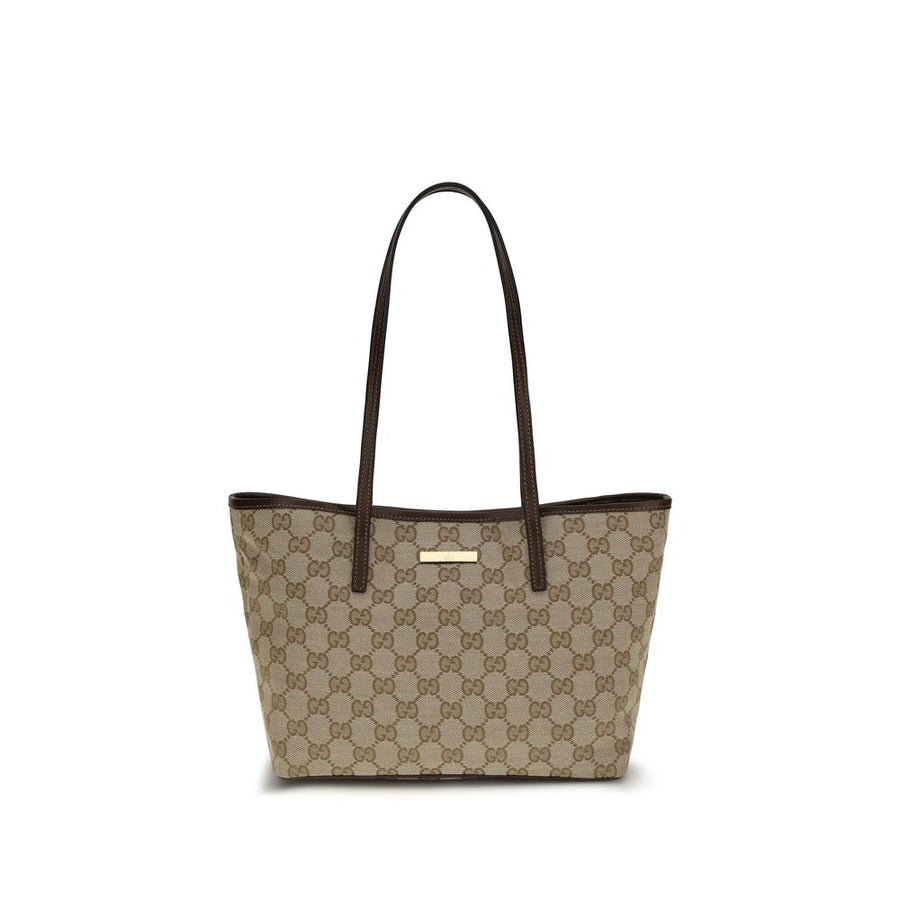 Beige Fabric Handbag