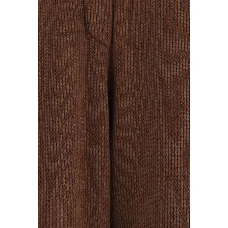 Brown Cashmere Casual Pants