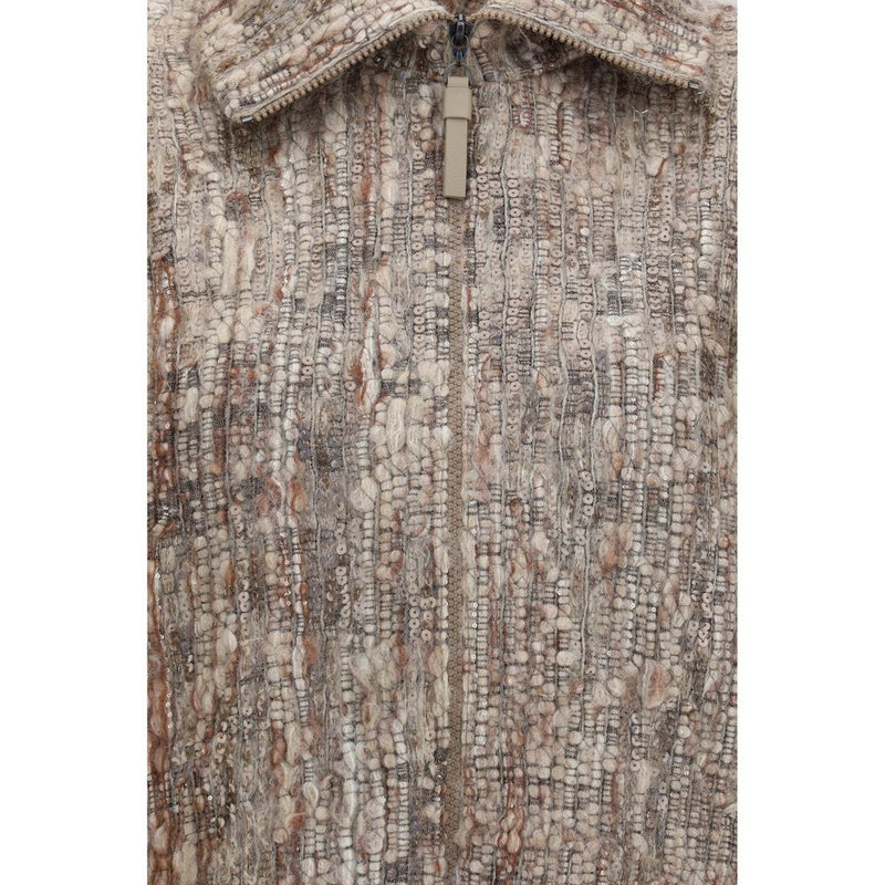 Beige Mohair Cardigan