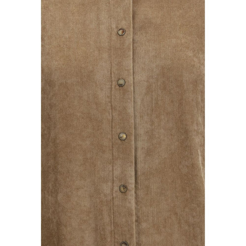 Beige Viscose Dress Shirt
