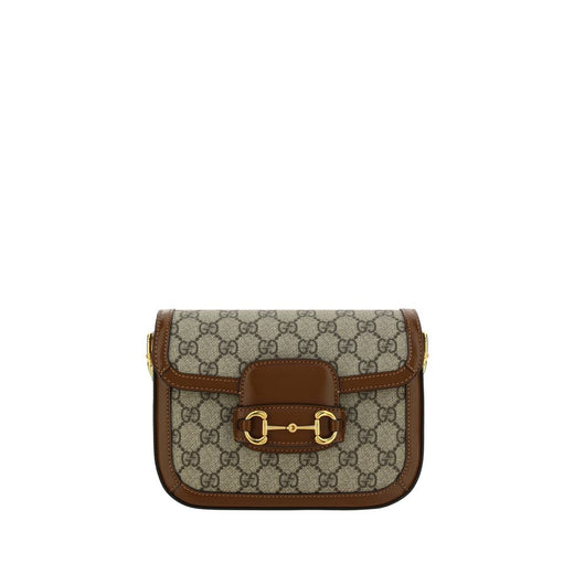 Brown Polyethylene Shoulder Bag