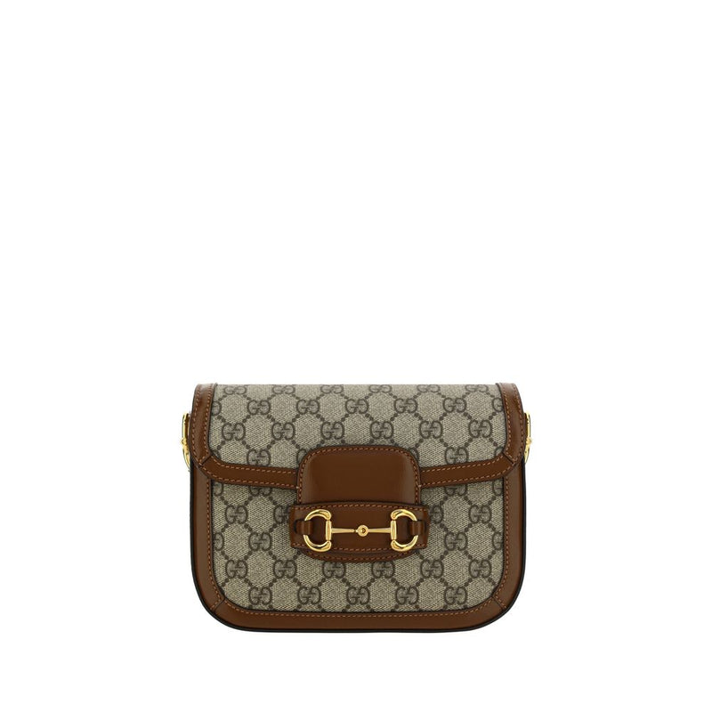 Brown Polyethylene Shoulder Bag