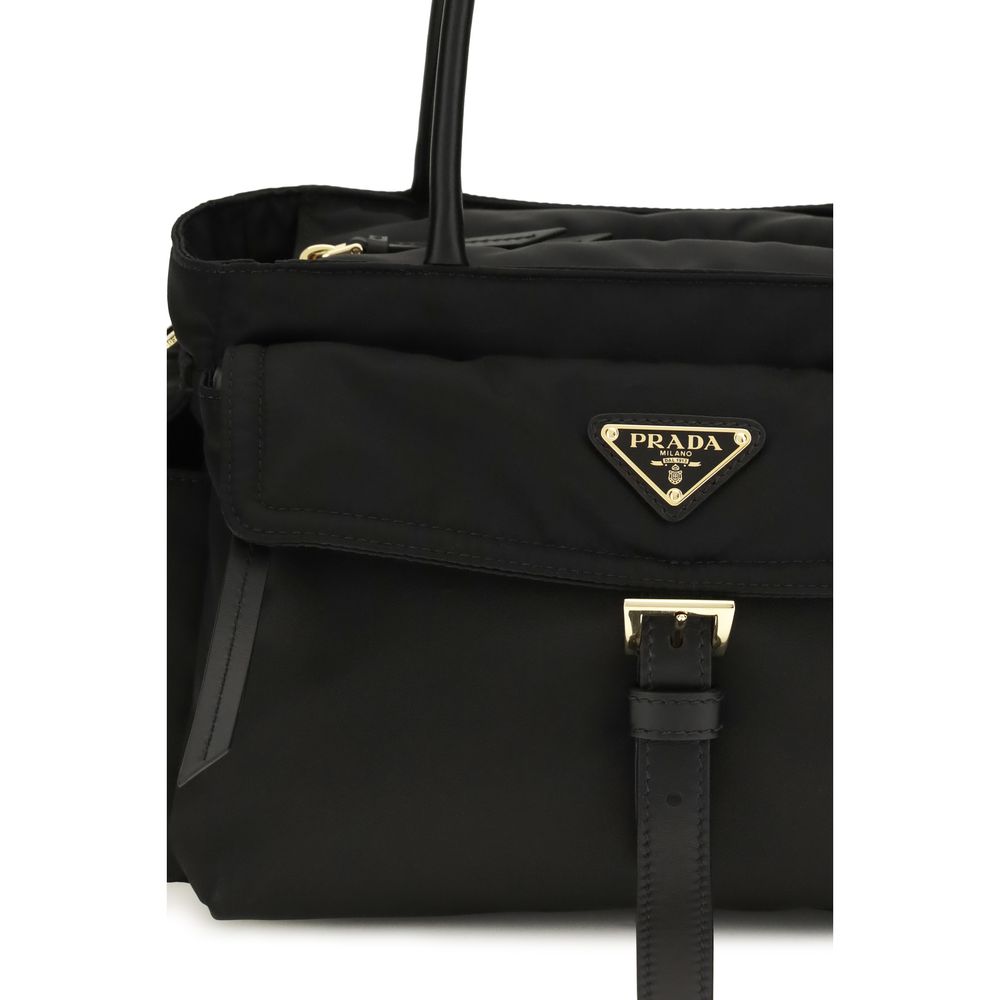 Black Polyamide Shoulder Bag