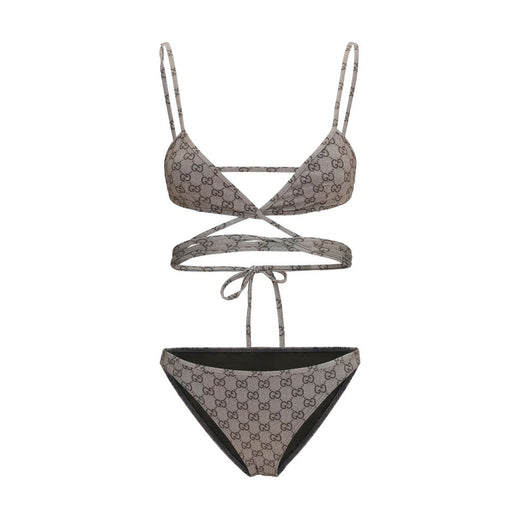 Beige Polyester Bikini