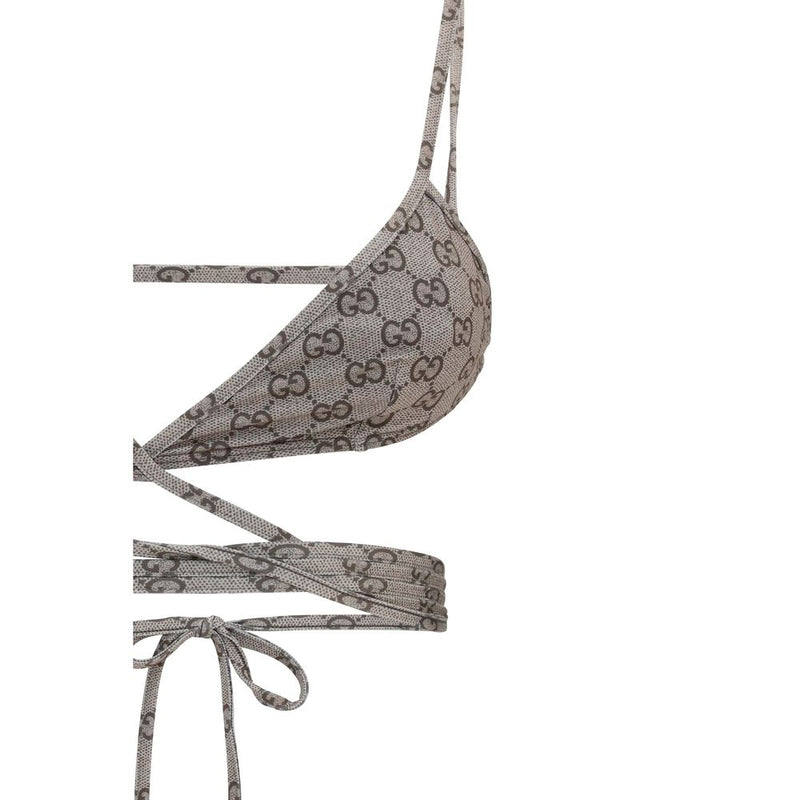 Beige Polyester Bikini