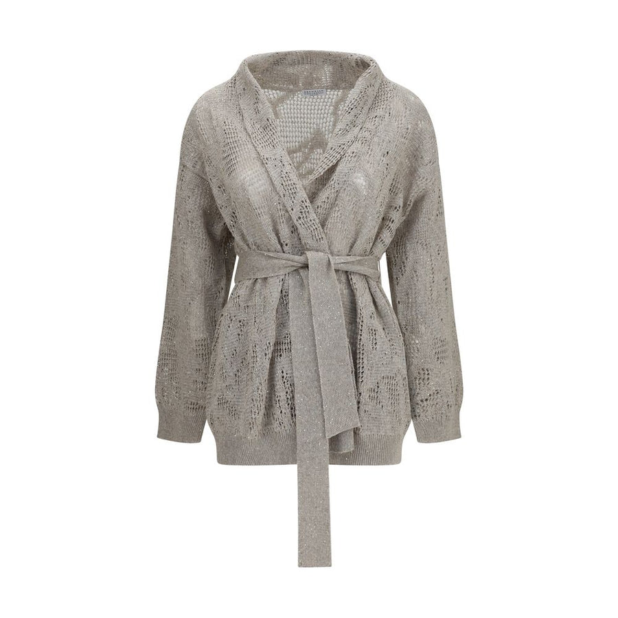 Beige Linen Cardigan
