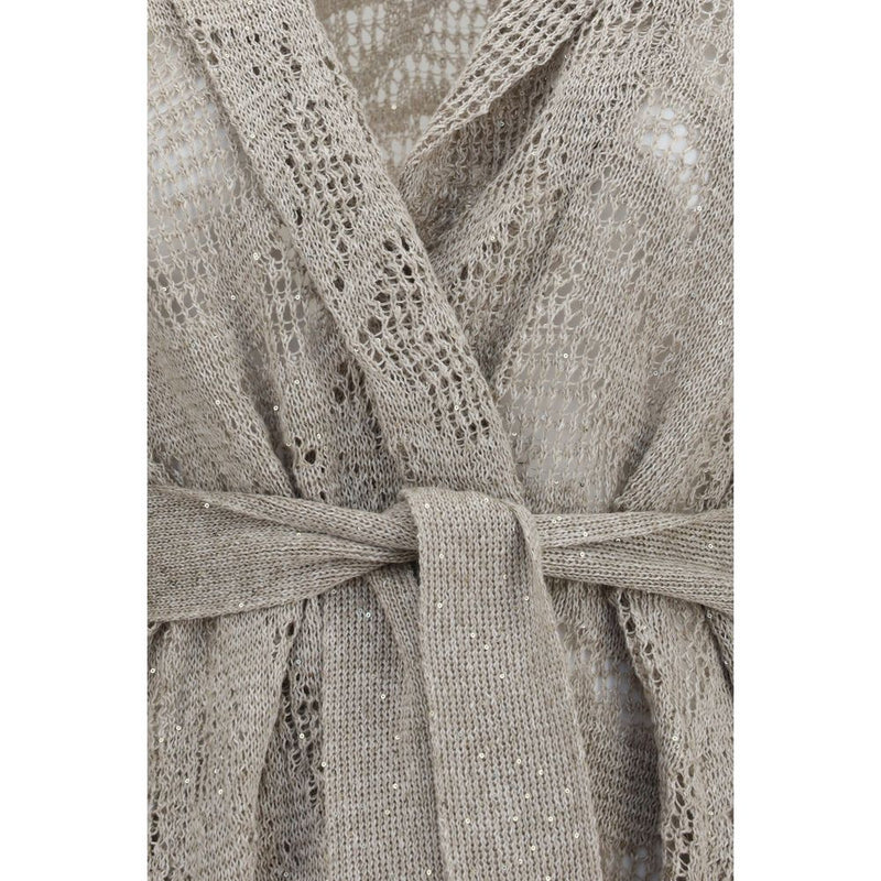 Beige Linen Cardigan