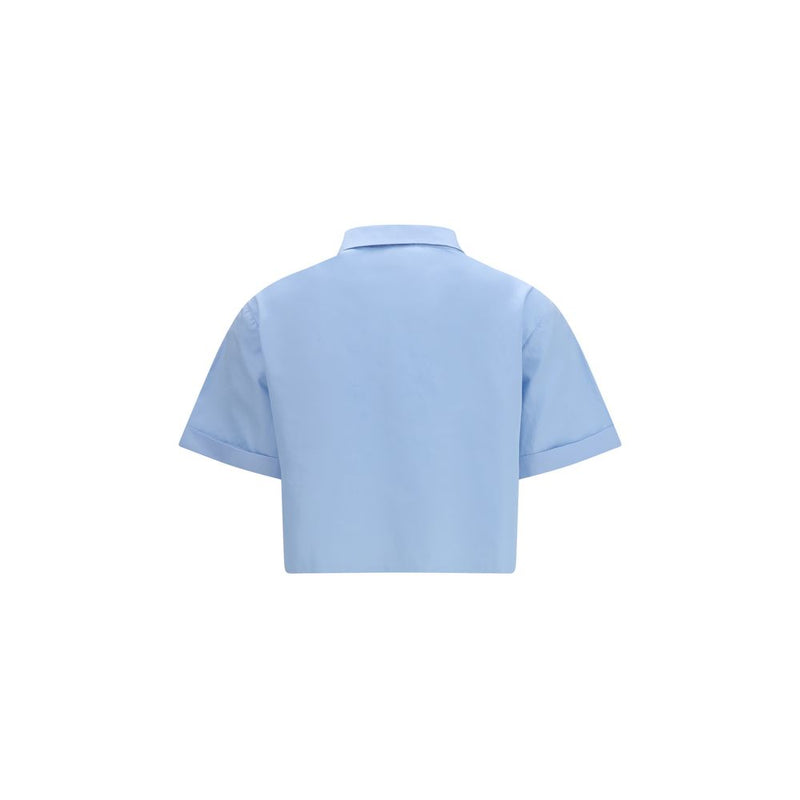 Blue Cotton Shortsleeve Shirt