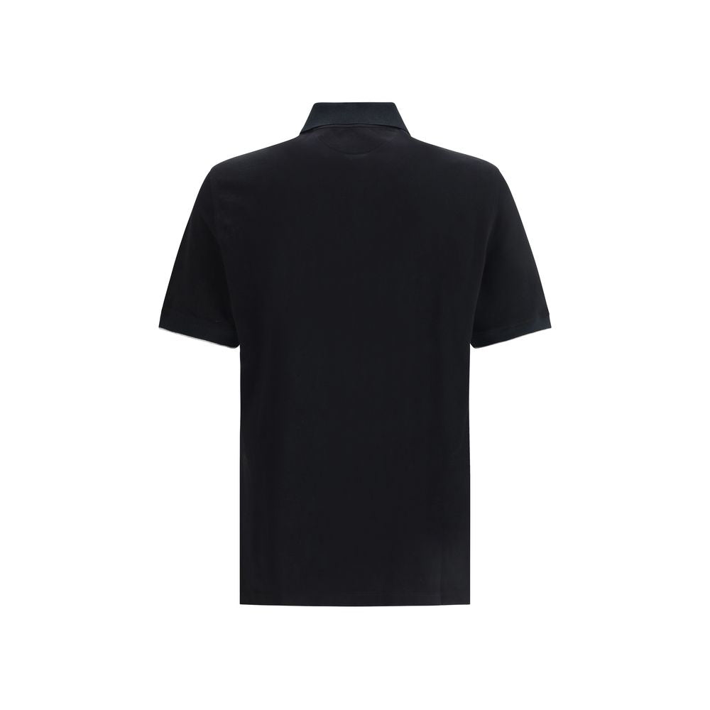 Black Cotton Polo Shirt