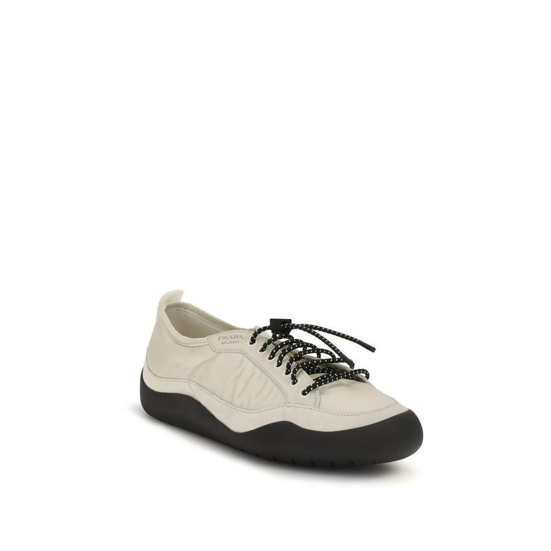 Beige Fabric Athletic Sneakers