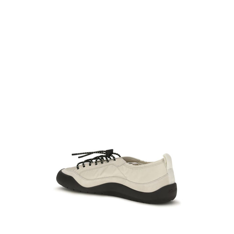 Beige Fabric Athletic Sneakers