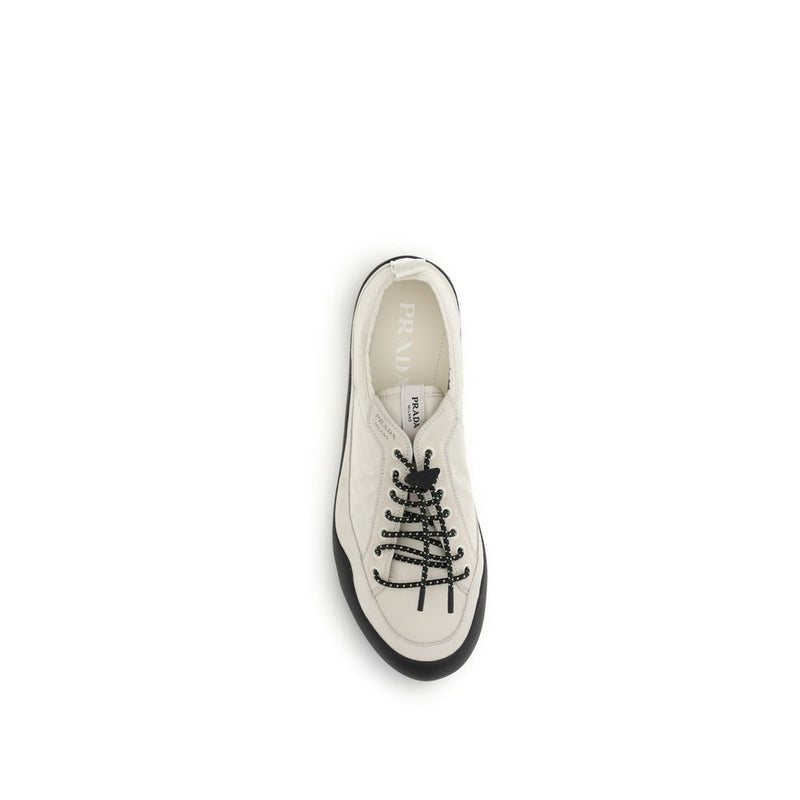 Beige Fabric Athletic Sneakers