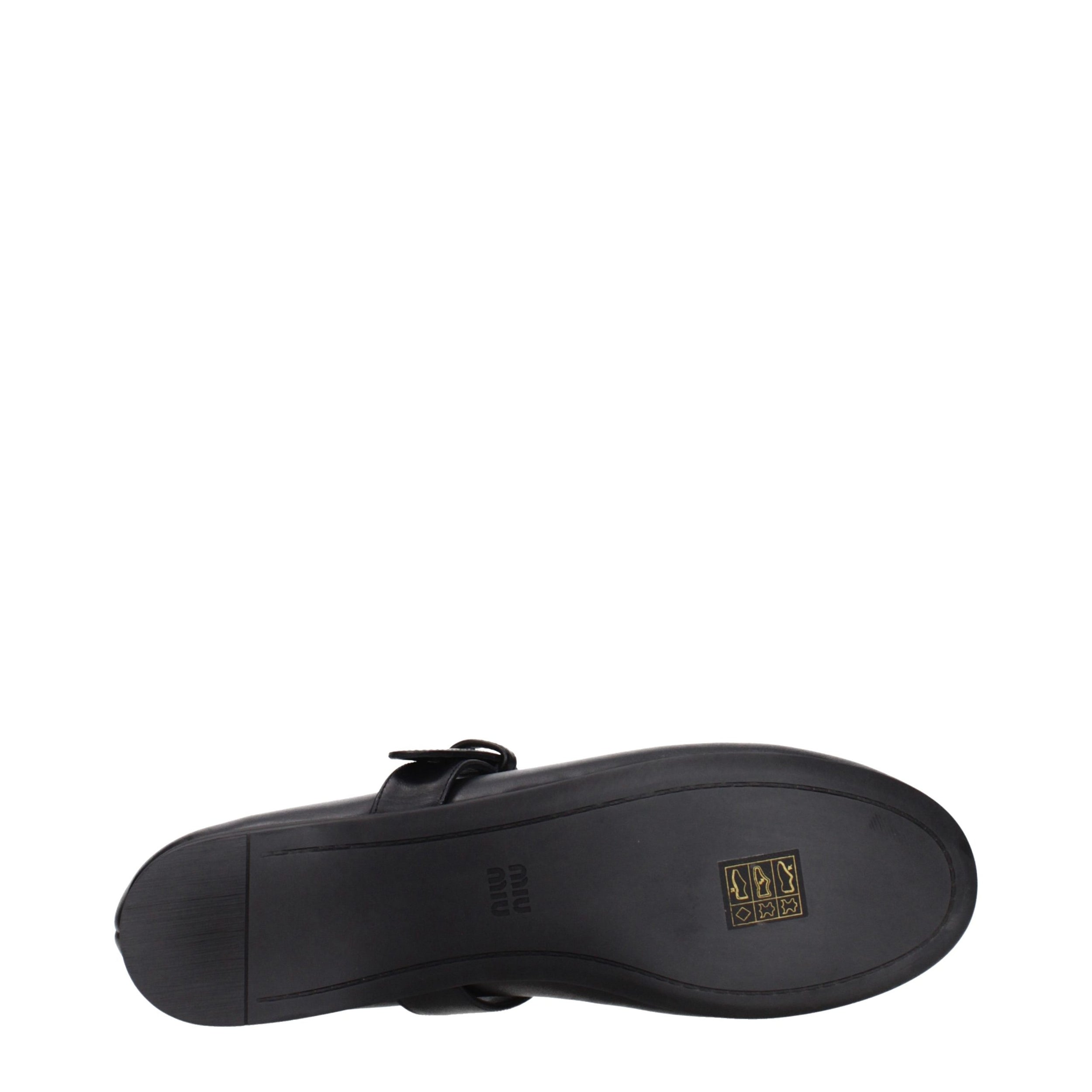 Black Leather Ballet Flats