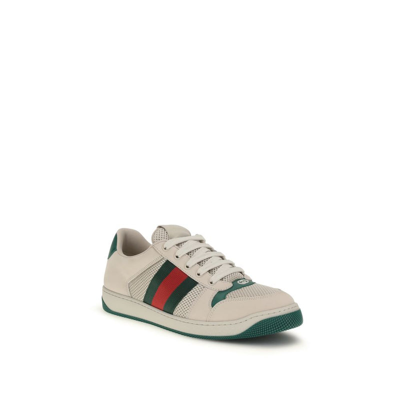 Beige Fabric Sneakers