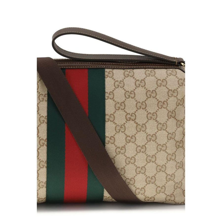 Beige Fabric Shoulder Bag