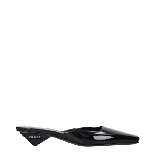 Black Leather Flat Sandals