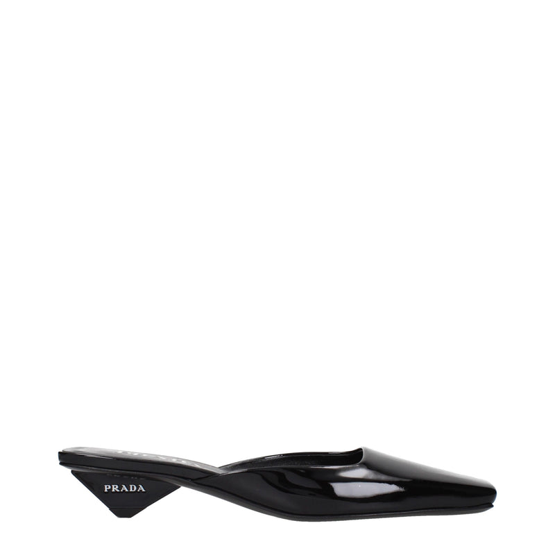 Black Leather Flat Sandals