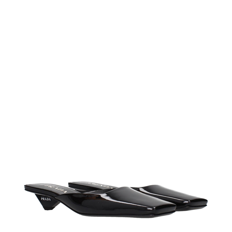 Black Leather Flat Sandals