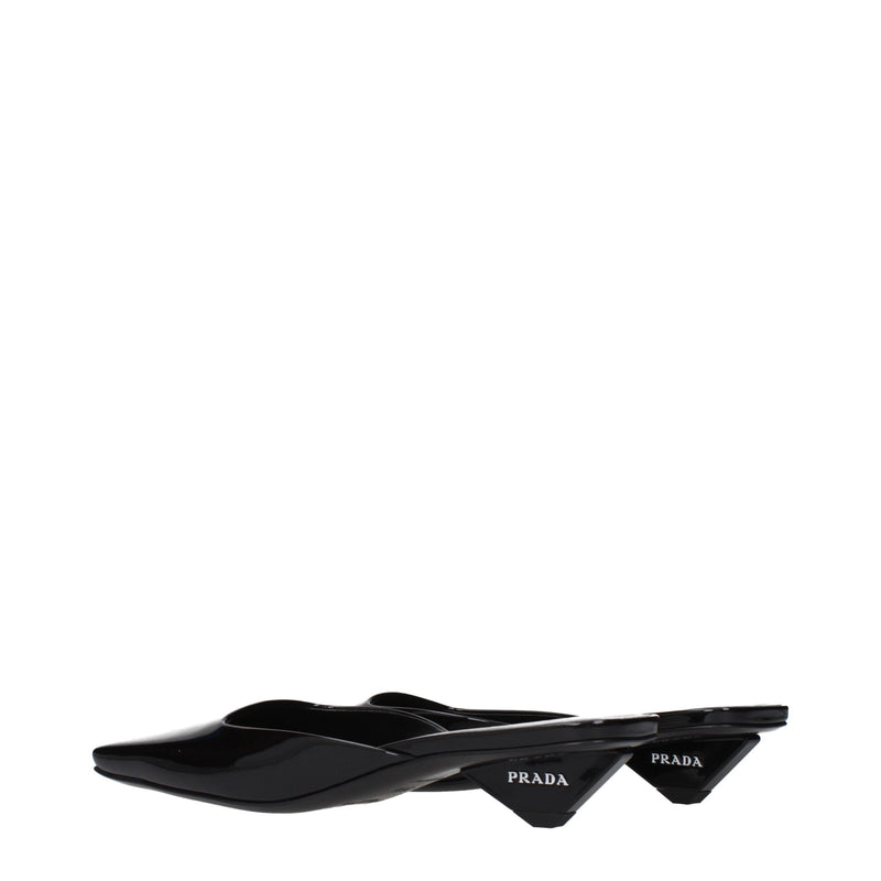 Black Leather Flat Sandals