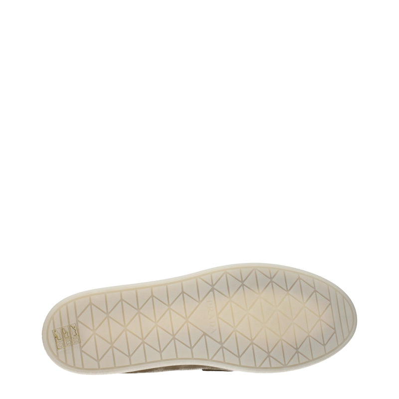 Beige Leather Slip-On Loafers