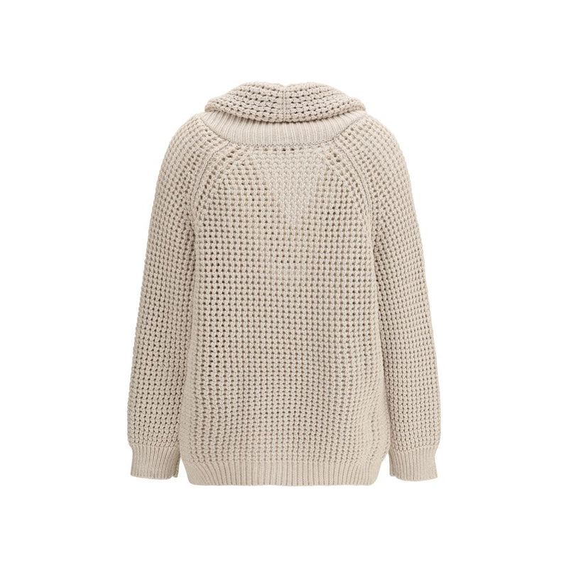 Beige Cotton Cardigan