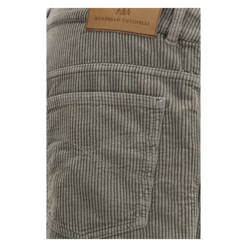Bicolor Cotton Casual Pants