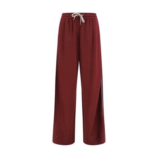 Bordeaux Cotton Athletic Pants