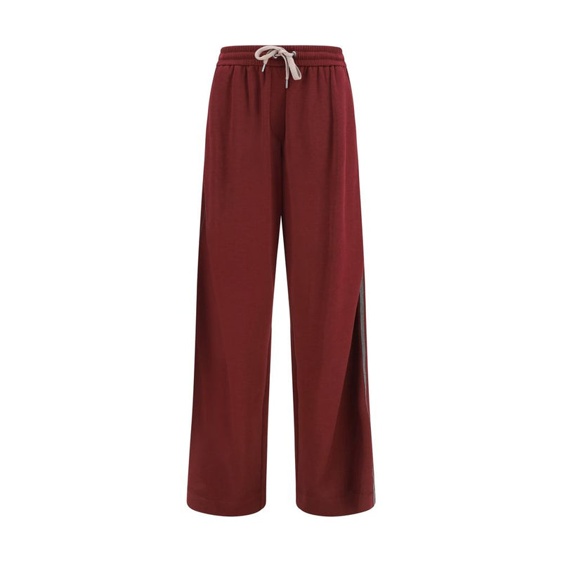 Bordeaux Cotton Athletic Pants