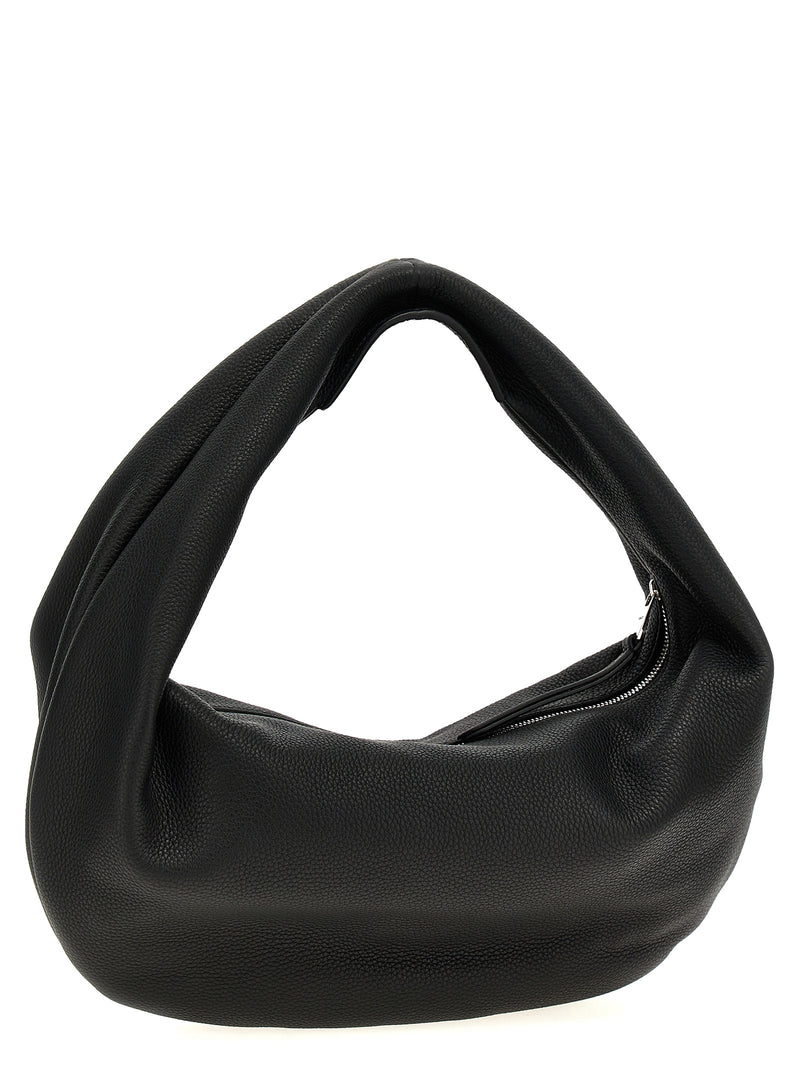 Black Calfskin Shoulder Bag
