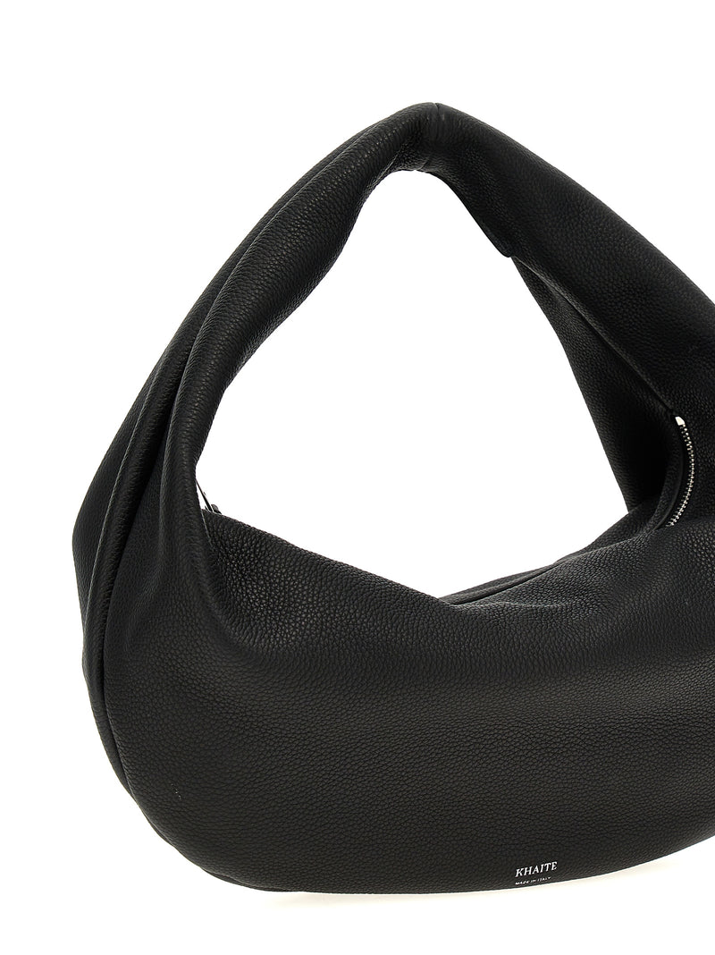 Black Calfskin Shoulder Bag
