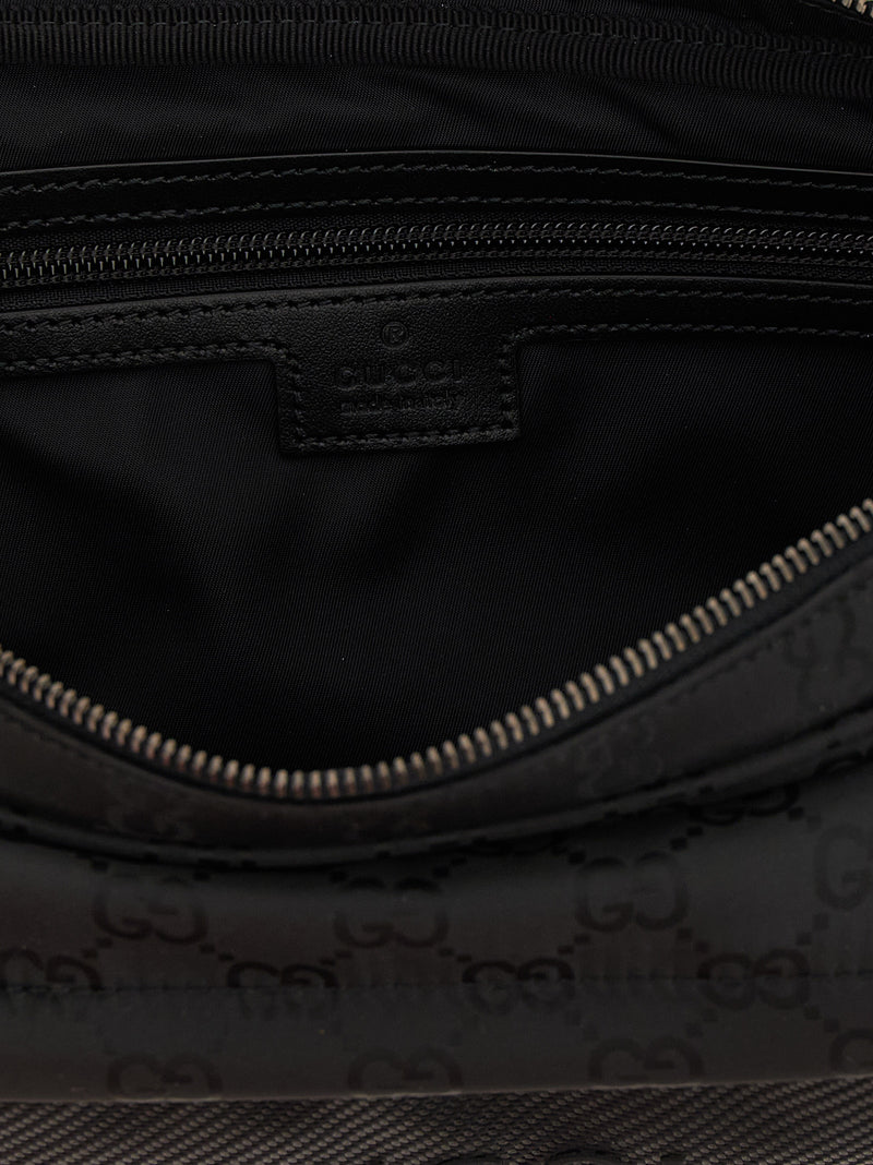 Black Polyester Crossbody Bag