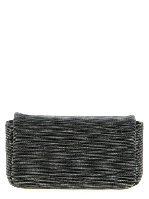 Black Leather Clutch Bag